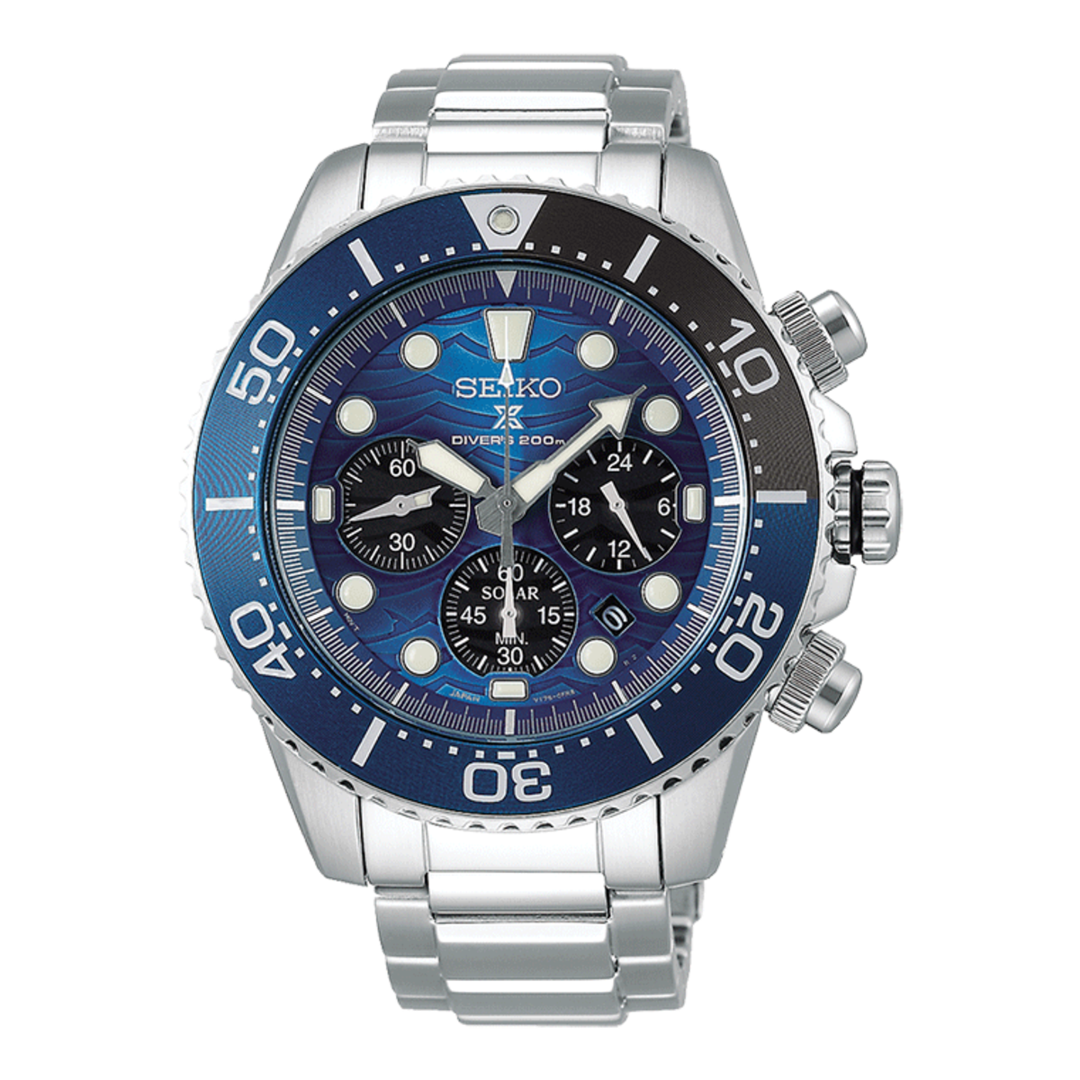 Seiko Prospex SaveTheOcean Tiburón Crono Solar SSC741P1
